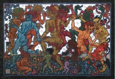 Alfred Waagner (1886-1960) danza del diavolo - acquerello - dopo il 1918