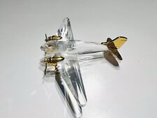Swarovski Gold Plated Crystal Plane Figurine