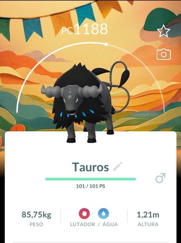 Tauros paldea espécie - tauros, de