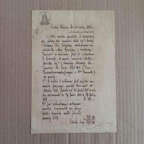 1888 carta bollata - da, c
