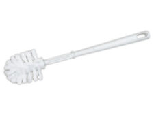 SCOPINO WC RICAMBIO BIANCO SETOLE IN PVC TAZZA TOILETTE BAGNO ACCESSORIO 8X37 CM