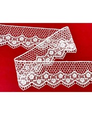 Passamaneria Pizzo Merletto Macramè Punta Ricamo Roselline Alto 5 cm 6200M