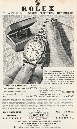 Pubblicita 1955 rolex - 1955,