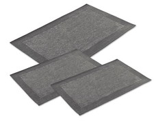 Tris tappeto camera da letto scendiletto 3 tappeti PASSIONE grigio
