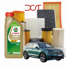 KIT TAGLIANDO 4 FILTRI 5 LITRI CASTROL 5W30 VW TIGUAN 2.0 TDI 140 CV CFFB