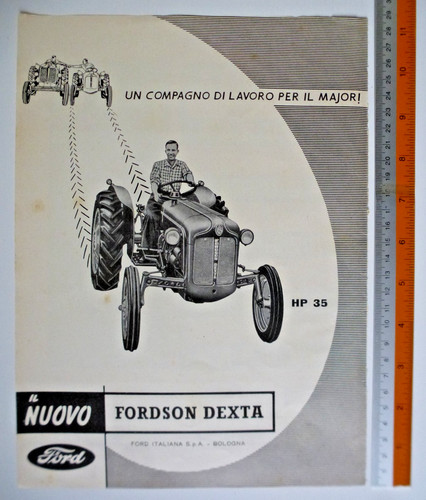 Pubblicità trattore fordson - pubblicità,