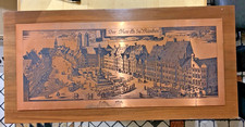 vintage GRANDE PLACCA RAME DER