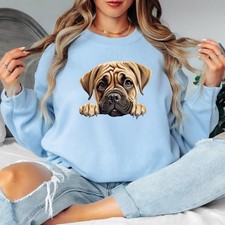 Felpa da donna simpatica faccia di cane mastino amante degli animali...