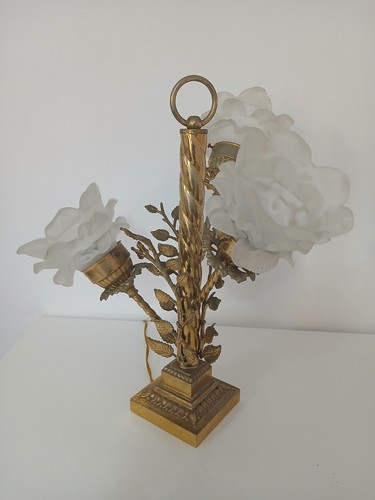 Antica lampada tavolo bronzo - lampada,