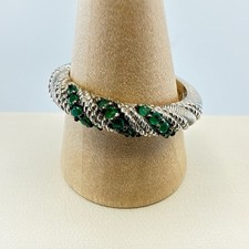 Judith Ripka Ring Green Gem