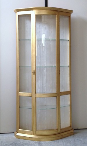 Vetrina legno foglia oro - vetrina,