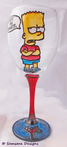 Bicchiere birra bart - birra, simpson