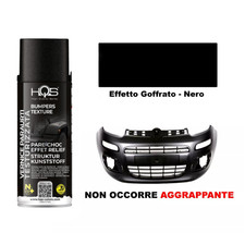 Vernice Spray per Paraurti Plastica Nero Effetto Goffrato Auto Moto HQS