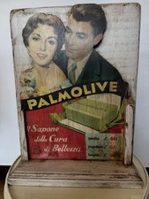 INSEGNA ESPOSITORE PUBBLICITA’ PALMOLIVE VINTAGE ANNI '50