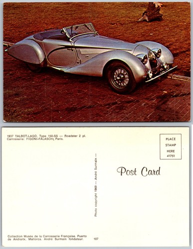 Cartolina talbot lago roadster - talbot,