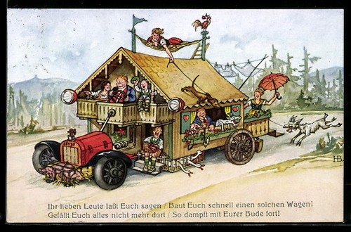 Cartolina artista hans - cartolina, d'artista