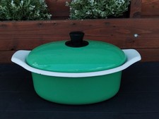 Pentola Verde Smaltata Arredo Colore Vintage   anni 50-60
