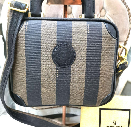 Fendi pequin stripe mini borsa - pequin,