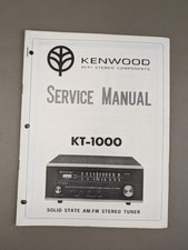 Kenwood Kt-1000 Solid State Am-fm Stereo Tuner Service Manual D-351
