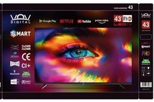 SMART TV TELEVISIONE 43" POLLICI FULL HD VOV DIGITAL ANDROID 14 WIFI ULTRA DOLBY