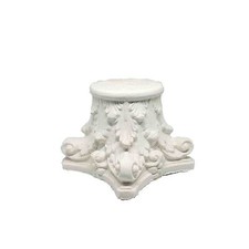 Capitello in gesso colato a mano per presepe cm 8,5x8,5 altezza 7