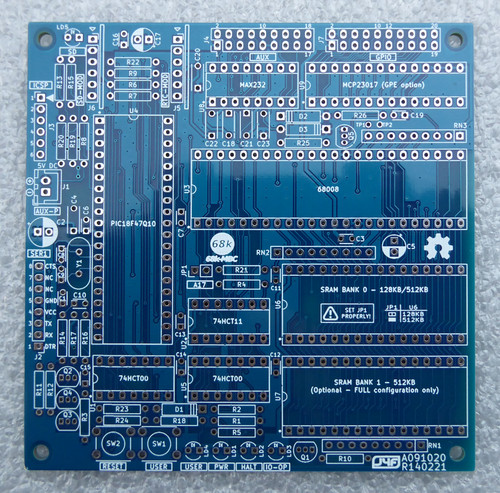 Pcb nudo 68k mbc con - con, maschera