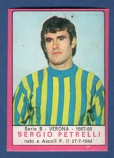 FIGURINA CALCIATORI PANINI 1967/68 REC/REMOVED - PETRELLI - VERONA