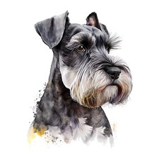 9 adesivi auto Schnauzer nano