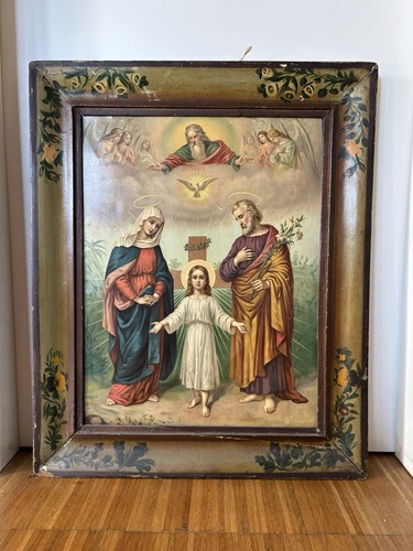 Antico quadro sacra famiglia