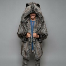 Men Winter Warm Faux Mink Fur