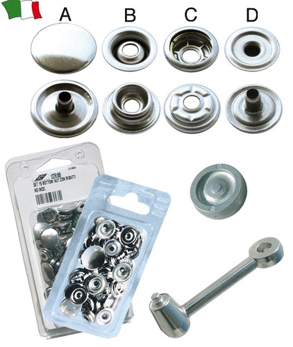 Bottone automatico inox - bottone,