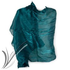 Stola verde petrollio cerimonia organza coprispalle elegante leggero scialle sci