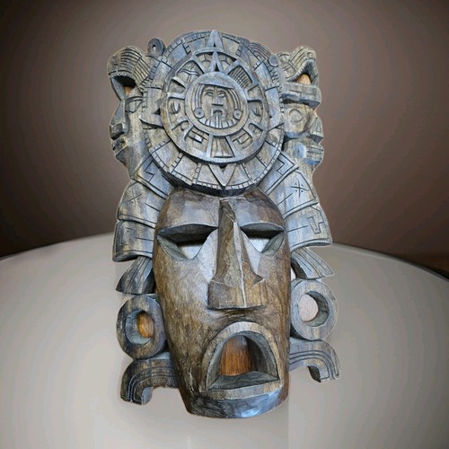 Maschera maya legno arte - maschera, in