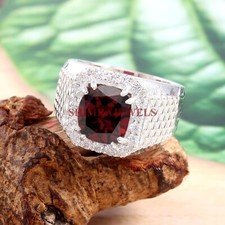 Naturale Granato Gemma Con 18K