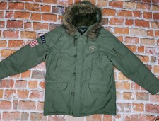 Tommy Hilfiger USA Vintage Parka Giacca Invernale Cappotto Oliva Verde Tg. : XXL