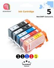5 cartucce compatibili per HP 364 versione XL PhotoSmart B109 B209 C309