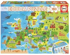 Educa - Puzzle da 150 pezzi per bambini | Mappa dell'Europa. Misura: 48 x 3 AYCU