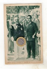 GABRIELE D'ANNUNZIO e Saverio Laredo de Mendoza al Vittoriale  Foto Cartolina NV