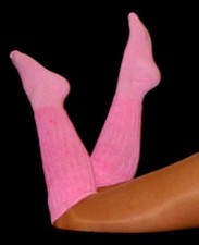 Pink Slouch Socks to Knee