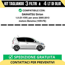 Tagliando per DAIHATSU Sirion 1.0 51 kw Benzina 2005-2013 - 4 Lt di olio + 3 ...