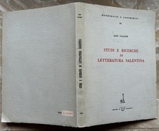 Vallone A.: STUDI E RICERCHE DI LETTERATURA SALENTINA. 1959