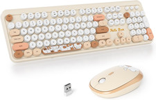 Combo Tastiera E Mouse Wireless,Tastiera Macchina Da Scrivere Retro,Tastiera per