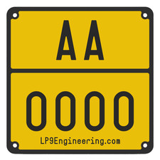 Replica Targa in Plastica - Omologata per gare FIM - Personalizzabile