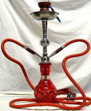 Narghilè 45 cm 2 tubi con 8 carboncini e 10 beccucci , shisha
