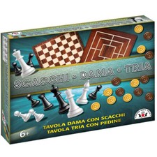 Scacchi Dama Tria - Gioco SocietÃ  da Tavolo completo 3in1 Edizione Marca Stella
