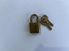 Louis Vuitton lucchetto e chiave lucchetto ottone oro originale vintage