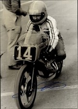 Foto Motociclista Eugenio Lazzarini, Piovaticci, autografo - 11421156