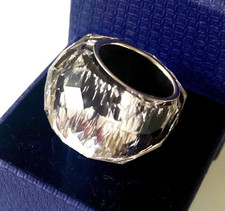ANELLO NUOVO CON ETICHETTE SCINTILLANTE GRANDE CUPOLA Nirvana 58 ARGENTO DICHIARAZIONE DESIGNER di Swarovski