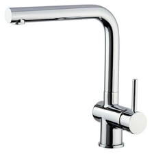 Rubinetto Miscelatore Cromo Canna Girevole Inox Spazzolato Foster Alfa 8422000