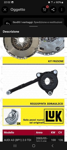 Cuscinetto frizione idraulico - frizione,